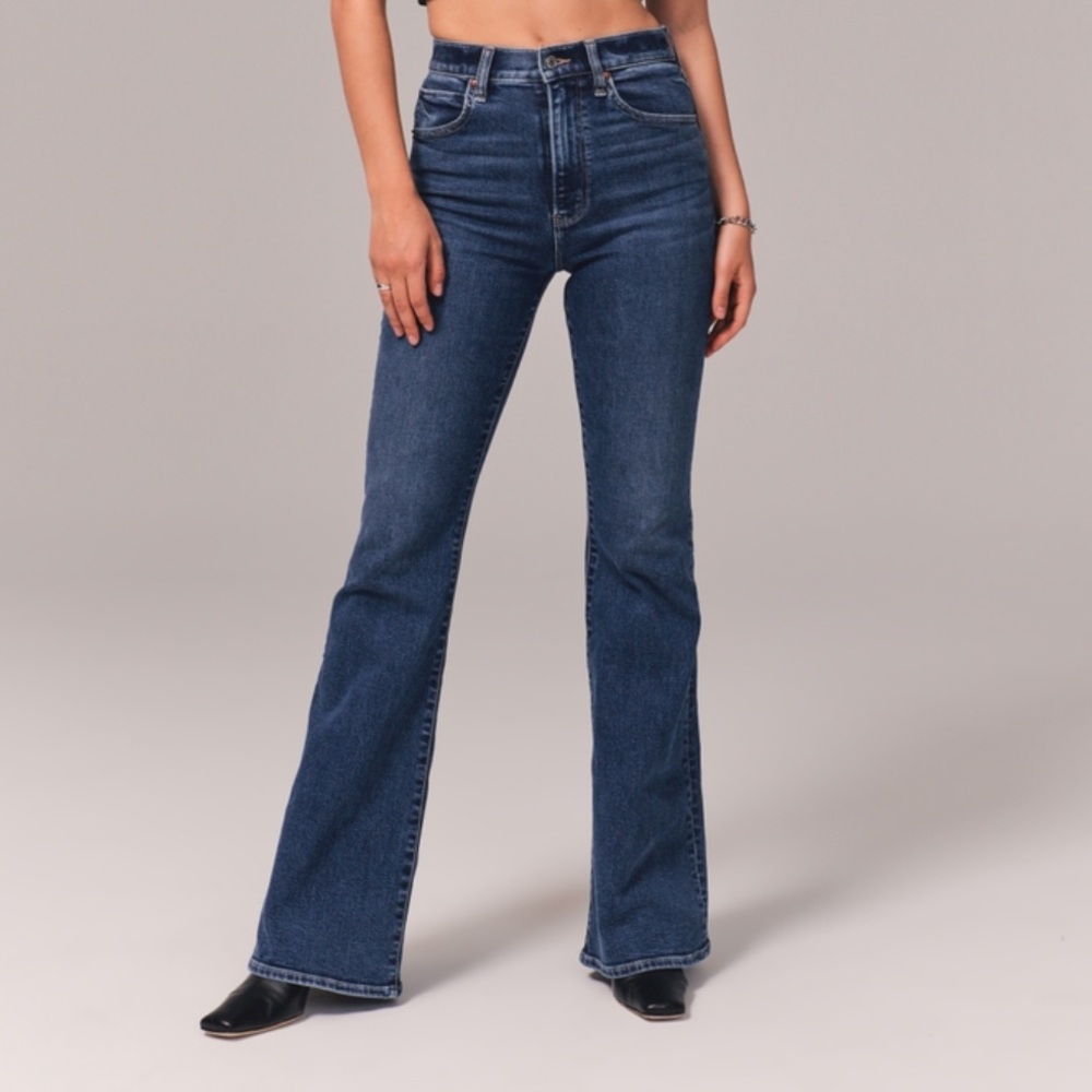 Abercrombie high rise flare jeans